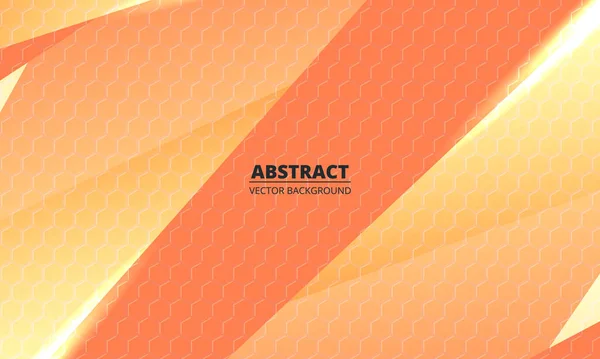 Oranje Hexagonale Technologie Vector Abstracte Achtergrond Hexagon Textuur Raster Honingraat — Stockvector