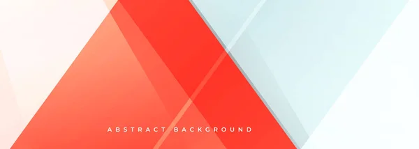 Vector Rojo Blanco Moderno Banner Ancho Abstracto Con Formas Geométricas — Vector de stock