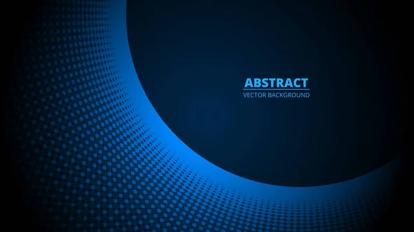 Donkerblauwe Abstracte Achtergrond Met Cirkel Halve Toon Vectorillustratie — Stockvector