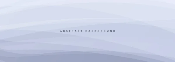 Абстрактный Серый Современный Широкий Фон Линиями Волн Векторная Иллюстрация — стоковый вектор