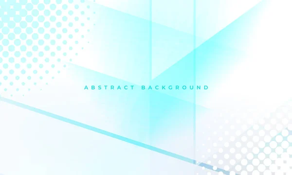 Bílé Tyrkysové Moderní Abstraktní Pozadí Polotónem Geometrickými Diagonálními Objekty Vektorová — Stockový vektor