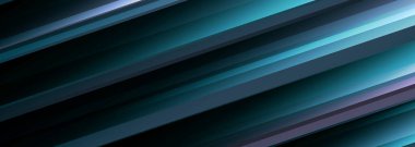 Üç boyutlu geometrik köşegen çizgileri olan koyu soyut bir turkuaz arka plan. Modern moda soyut mavi arka plan iş, şirket, broşür, afiş, kapak ya da poster için. Vektör illüstrasyonu