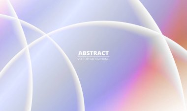Gökkuşağı gradyanı ve şeffaf daire nesneleri ile soyut arkaplan tasarımı. Vektör illüstrasyonu