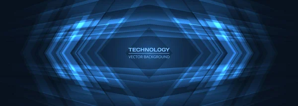 Abstract Blauw Futuristische Technologie Achtergrond Concept High Speed Beweging Met — Stockvector