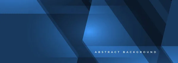 Bannière Moderne Abstraite Large Vecteur Bleu Foncé Fond Abstrait Foncé — Image vectorielle