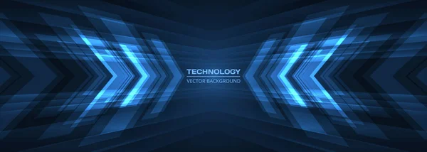 Streszczenie Niebieskie Strzałki Futurystyczna Technologia Tła Koncepcja Szybkiego Ruchu Dynamiczny — Wektor stockowy