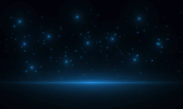 Fundo Universo Abstrato Com Estrelas Luz Azul Design Conceito Estúdio — Vetor de Stock