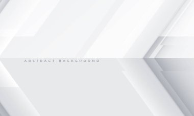 Soyut beyaz ve gri oklar fütüristik teknoloji arka plan kavramı yüksek hız hareketi. Dinamik hareket yüksek teknolojili dijital oklar ve çizgiler. 3B vektör illüstrasyonu