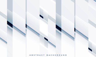 Mavi ve gri köşegen geometrik şekilli beyaz modern iş arkaplanı. Vektör illüstrasyonu