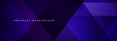 Koyu mor, modern, geometrik şekilli geniş afiş. Koyu mor soyut arka plan. Vektör illüstrasyonu