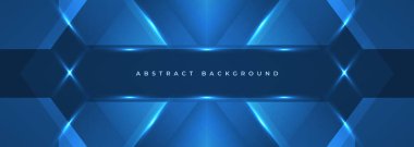 Soyut mavi arkaplan ve geometrik dinamik parlayan köşegen çizgileri. İş, şirket, broşür, afiş, kapak ya da poster için modern trandy soyut mavi arka plan. Vektör illüstrasyonu