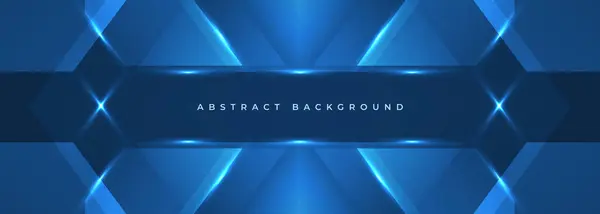 Abstrakt Blå Bakgrund Med Geometriska Dynamiska Glödande Diagonala Linjer Modern — Stock vektor