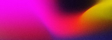 Pembe ve sarı gradyan soyut arkaplan. Gürültü desenli geniş renkli afiş. Bulanık yumuşak karışımlı renk gradyanı minimalist arka plan. Yüksek kaliteli illüstrasyon