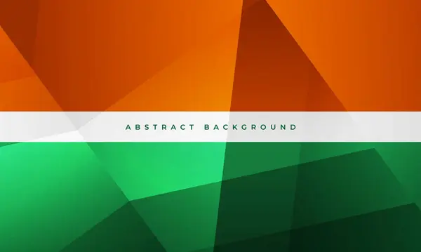 Orange White Green Modern Abstract Background Polygonal Geometric Texture Indian — Stock Vector