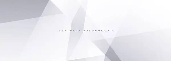 Blanc Gris Fond Abstrait Moderne Avec Texture Polygonale Bannière Abstraite — Image vectorielle