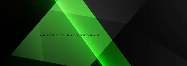 Black Green Vector Modern Abstract Background Neon Vibrant Colored Wide — Image vectorielle