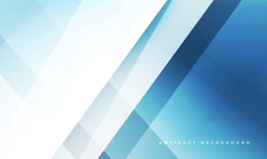 Beyaz ve mavi modern soyut arka plan. Geometrik şekilli, soyut bir arkaplan. Vektör illüstrasyonu