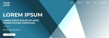 Mavi ve beyaz, geometrik şekilli soyut arka plan. Lacivert ve beyaz dijital pazarlama reklam için geniş soyut afiş. Vektör illüstrasyonu