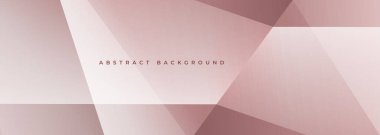 Yumuşak pembe, geometrik şekilli soyut geniş afiş. Hafif gül vektörü soyut arkaplan.