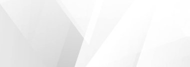 Beyaz geometrik pankart tasarımı. Geometrik şekilli soyut arkaplan.