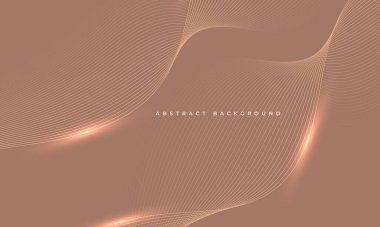 2025 soyut vektör arkaplanının parlayan kahverengi dalgalı çizgileri ile moka mus rengi.