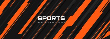 Çapraz turuncu ve gri çizgileri olan modern spor afiş tasarımı. Soyut spor geçmişi. Vektör illüstrasyonu