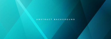 Mavi, soyut, geometrik şekilli geniş afiş. Koyu mavi soyut arka plan. Vektör illüstrasyonu