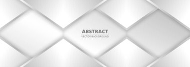 Geniş 3 boyutlu geometrik soyut arkaplan, gümüş gradyan üçgen şekilleri ve gölgeler. Vektör illüstrasyonu