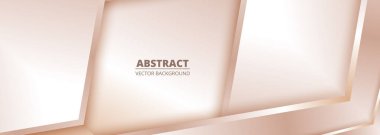 Geometrik şekilli gül sarısı soyut arkaplan. Geniş 3d vektör illüstrasyonu