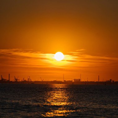 Gün batımında Venedik manzarası