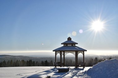 The village park in summer, Saint-Camille, Qubec, Canada clipart