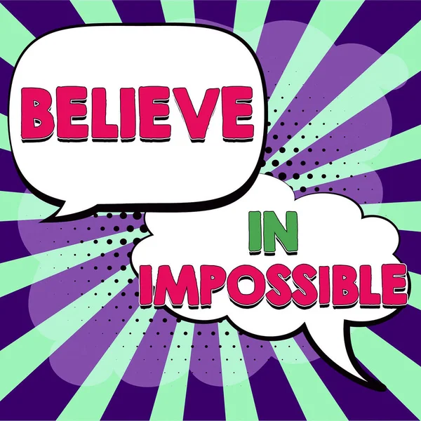 Text Caption Presenting Believe Impossible Business Showcase Motivation Inspiration You — Stock Photo, Image