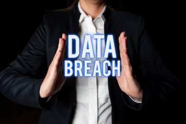 El yazısı imzası Data Breach, Sözcük gizli ve güvenli detayların izinsiz olarak açıklanması üzerine yazılmış