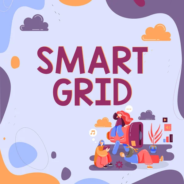 Inspiration showing sign Smart Grid, Concept meaning includes of operational and energy measures including meters