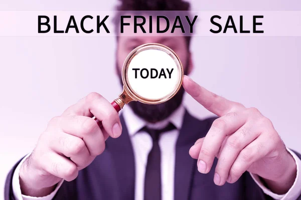 Inspiration Showing Sign Black Friday Sale Word Written Attract Buyers — Stock Photo, Image