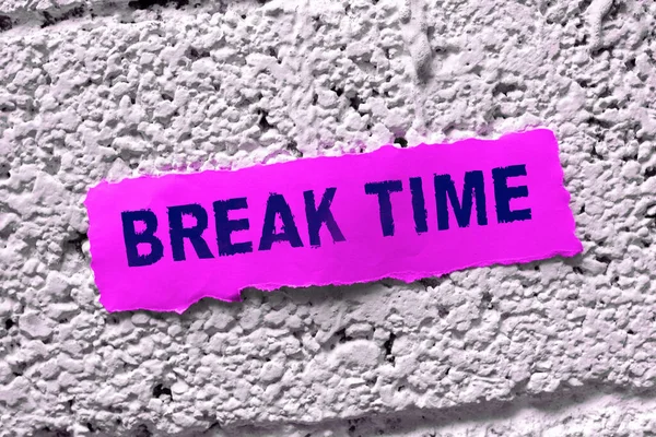Konceptuální Zobrazení Break Time Business Showcase Doba Odpočinku Nebo Rekreace — Stock fotografie