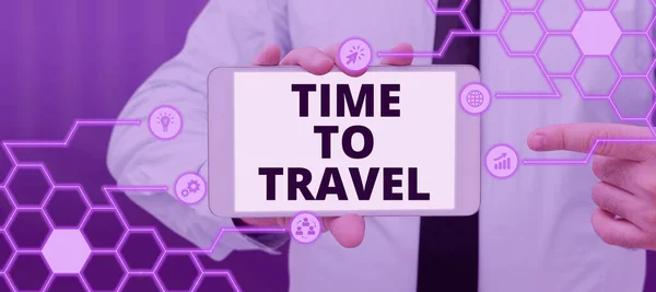 Schild Mit Der Aufschrift Time Travel Business Concept Collect Moments — Stockfoto