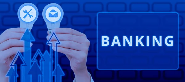 Conceptuele Weergave Bankieren Begrip Financiële Instelling Waaraan Vergunning Verleend Deposito — Stockfoto