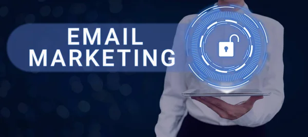 Podpis Tekstowy Prezentujący Mail Marketingu Business Showcase Przyciąga Potencjalnych Nabywców — Zdjęcie stockowe