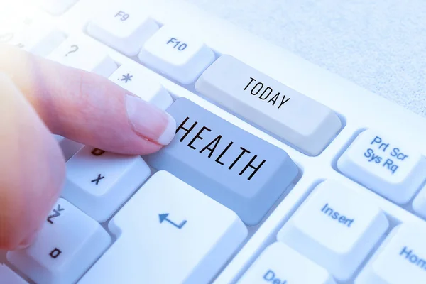 Text Sign Showing Health Word Written Ability Recover Bounce Back — Stock Photo, Image