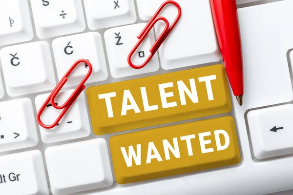 Legenda Conceitual Talent Wanted Concept Meaning Method Identifying Extracting Relevant — Fotografia de Stock