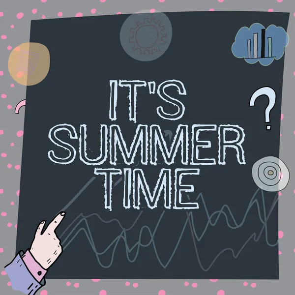 Texto Caligrafia Summer Time Business Concept Season Fun Excitement Enjoying — Fotografia de Stock