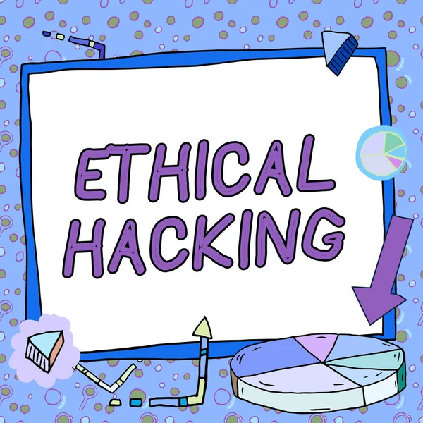 Legenda Conceitual Ethical Hacking Visão Geral Negócio Uma Tentativa Legal — Fotografia de Stock