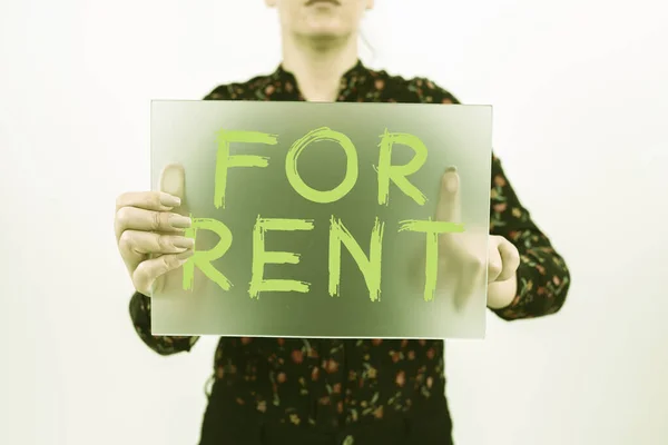Texto Manuscrito Rent Word You Make Property Available Buying Temporary — Fotografia de Stock