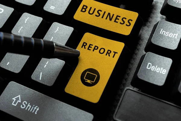 Scrivere Testo Business Report Business Idea Meccanismo Consegna Fornire Beni — Foto Stock