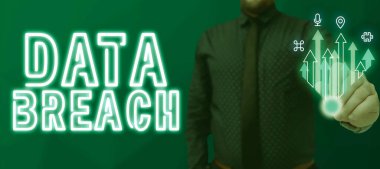 Veri İhlali sunan metin başlığı, Gizli ve güvenli ayrıntıların yetkisiz serbest bırakılması iş kavramı