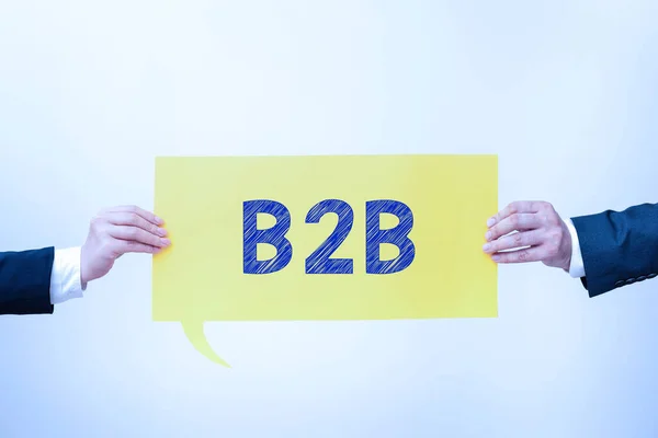 stock image Inspiration showing sign B2B, Business concept business to business between companies such as wholesaler and retailer