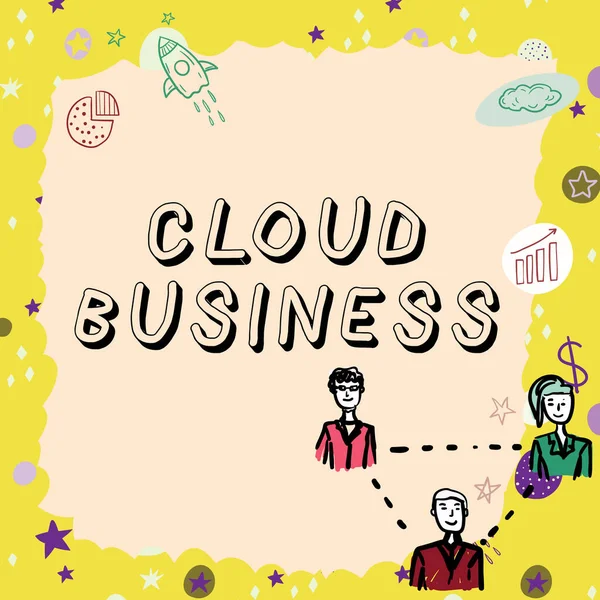 Tekst Pokazujący Inspirację Cloud Business Internet Concept Dostawa Usług Przez — Zdjęcie stockowe