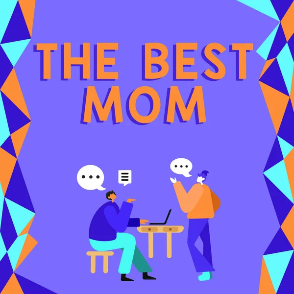 Konceptvisning Best Mom Business Approach Effektivitet Var Smart Ditt Jobb — Stockfoto