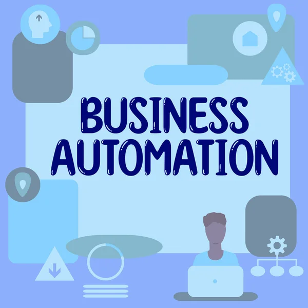 Inspiration Zeigt Zeichen Business Automation Konzeptfoto Erweiterte Fähigkeiten Rechtzeitige Erwartungen — Stockfoto